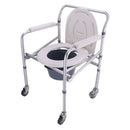 Silla Cómodo CON TAPA Y RUEDAS/CASTOR TOLIET- Marca Handy