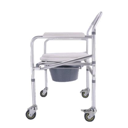 Silla Cómodo CON TAPA Y RUEDAS/CASTOR TOLIET- Marca Handy