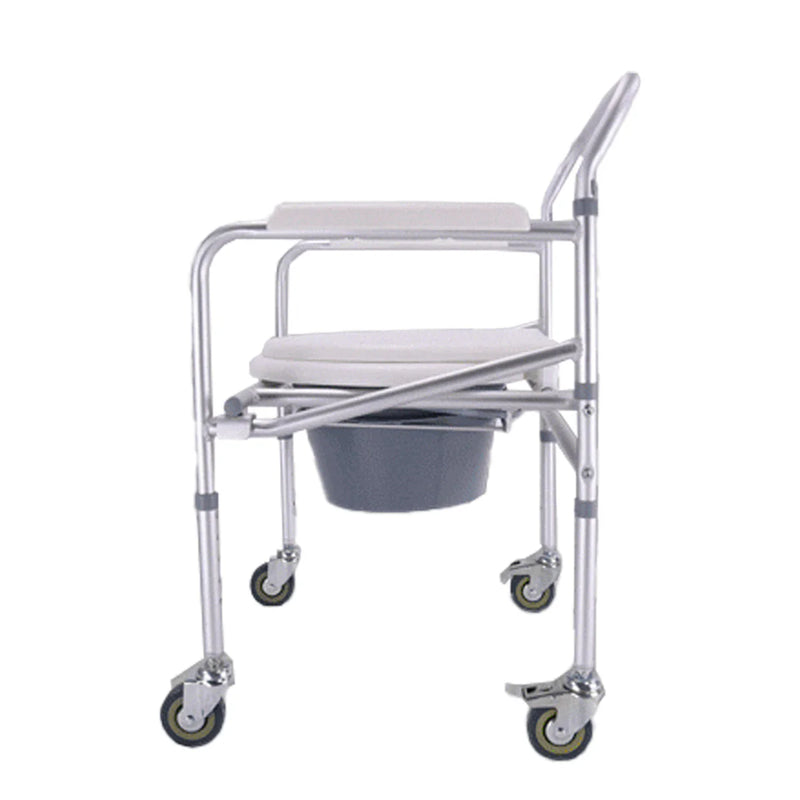 Silla Cómodo CON TAPA Y RUEDAS/CASTOR TOLIET- Marca Handy