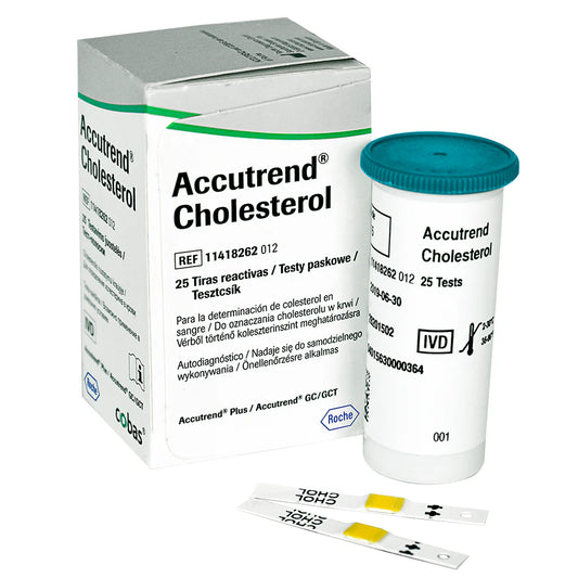 Tiras Reactivas Accutrend Colesterol 25 piezas