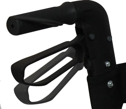 Andadera Plegable con Asiento y Reposapiés, Ruedas, Altura Regulable y Freno de Bucle / Marca Handy