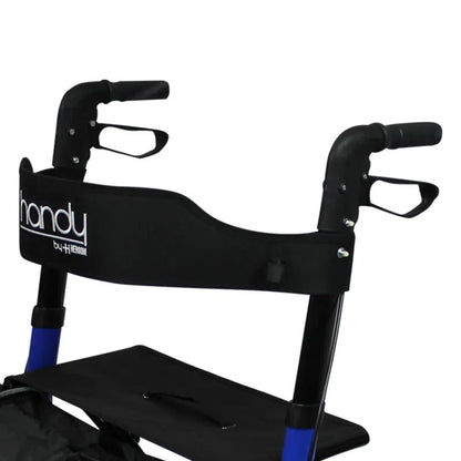 Andadera Plegable con Asiento y Reposapiés, Ruedas, Altura Regulable y Freno de Bucle / Marca Handy