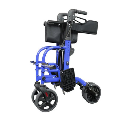 Andadera Plegable con Asiento y Reposapiés, Ruedas, Altura Regulable y Freno de Bucle / Marca Handy