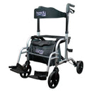 Andadera Plegable con Asiento y Reposapiés, Ruedas, Altura Regulable y Freno de Bucle / Marca Handy