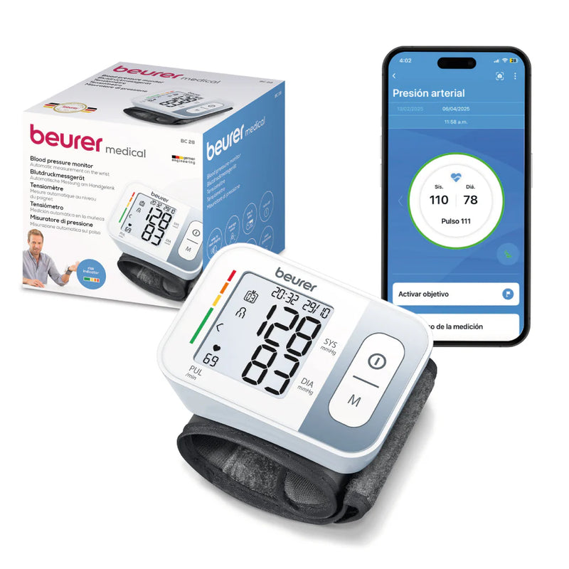 Baumanómetro de Muñeca BC28 con 2x60 Puestos de Almacenamiento / BC28 Marca Beurer