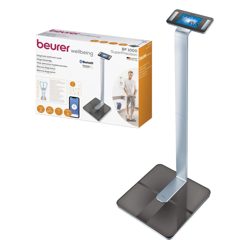 BASCULA DE DIAGNOSTICO SÚPER PRECISIÓN  CON CONEXIÓN BLUETOOTH BEURER (BF1000)