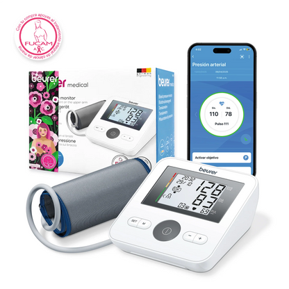 Baumanómetro Digital con brazalete universal BM27, medidor de presión arterial con detector de arritmias - Marca Beurer