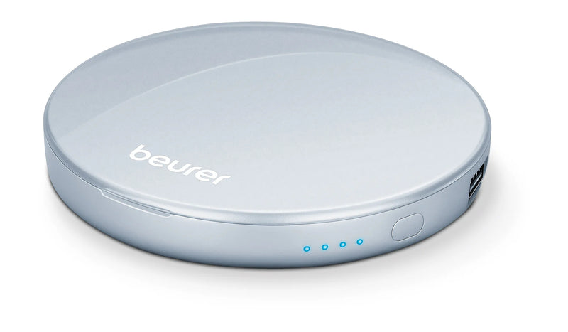 Espejo de Maquillaje con Luz LED y Batería Externa para Móvil