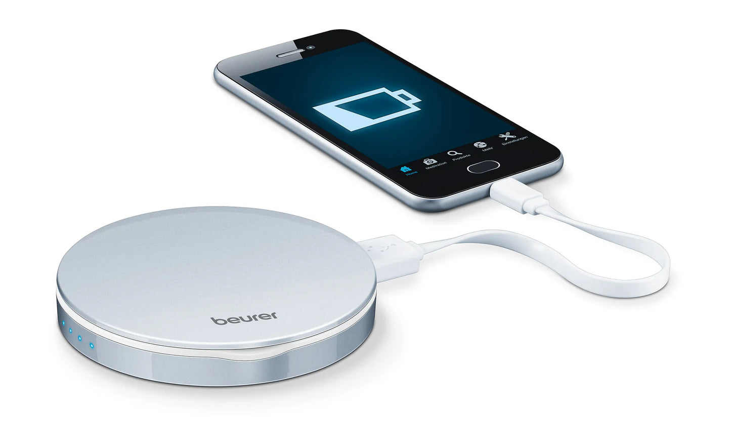 Espejo de Maquillaje con Luz LED y Batería Externa para Móvil / BS39 Marca Beurer