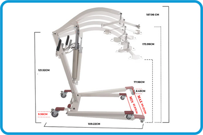 Grúa Hidráulica para Elevación de Paciente Manual con Arnés Standard - Marca Handy