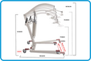 GRÚA HIDRÁULICA PARA ELEVACIÓN DE PACIENTE MANUAL. CAPACIDAD 185 KG. RANGO DE ELEVACIÓN 78 CM. (HGY106)