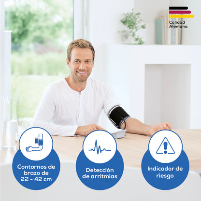 Baumanómetro digital de brazo BM35, medidor de presión arterial y pulso con pantalla fácil de leer Marca Beurer