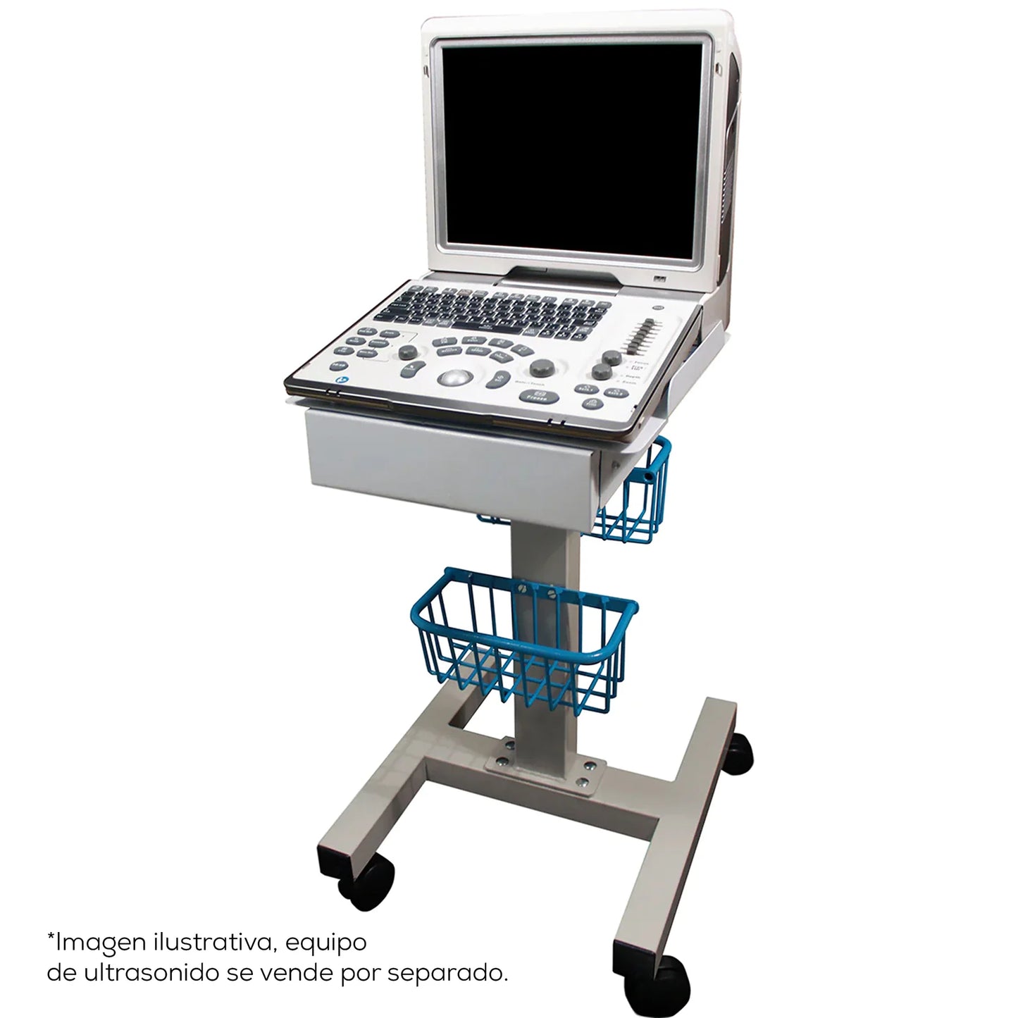 Carro universal para equipos electrónicos metálico - Hergom Medical