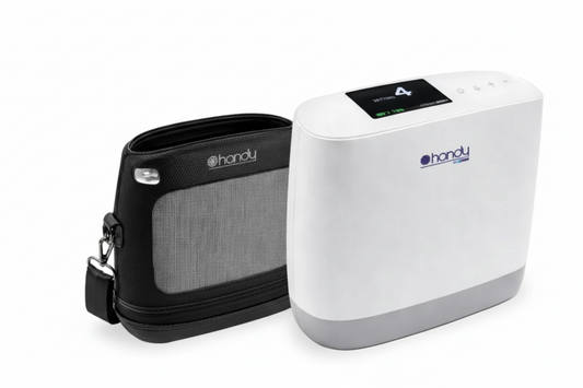 Concentrador de Oxígeno Portátil y Recargable de 3.5 Litros por Minuto - Modelo 7F-7 Marca Handy
