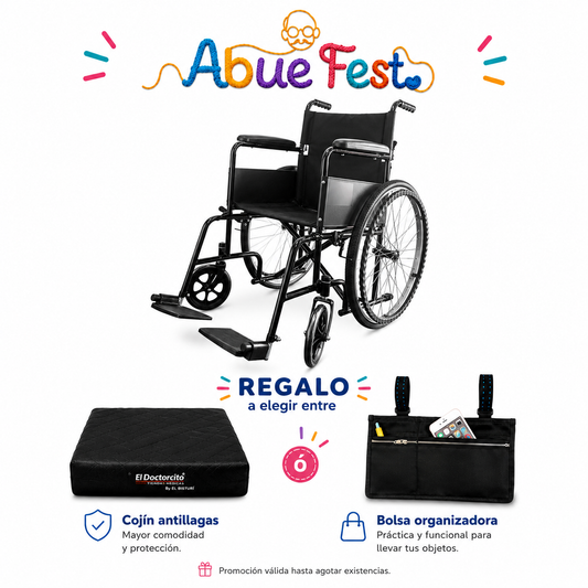 Silla de Ruedas de 24" El Doc Capacidad de Carga 100kg.
