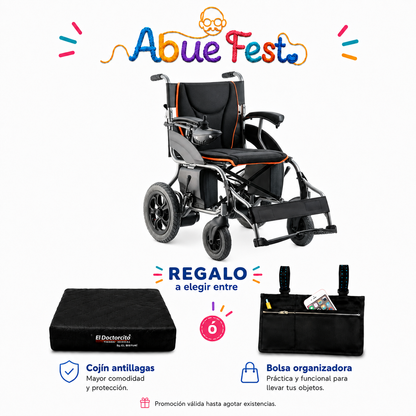 Silla De Ruedas Eléctrica con Estructura de Metal, Neumáticos Reforzadas y Modo Manual y Eléctrico / S500 Marca Handy