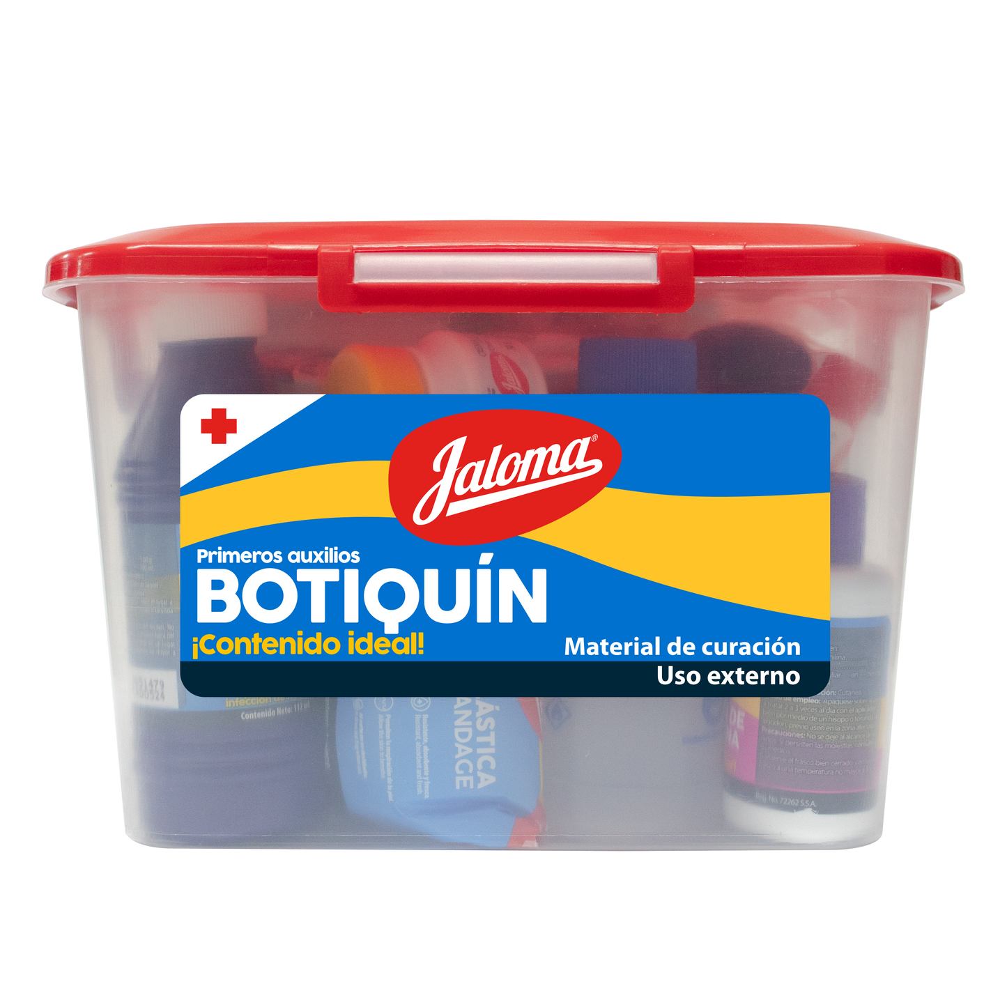 Botiquín de Primeros Auxilios con Caja Plástica Reutilizable Jaloma | Completo y Listo para Emergencias