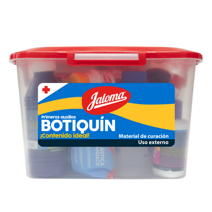 Botiquín de Primeros Auxilios con Caja Plástica Reutilizable Jaloma | Completo y Listo para Emergencias