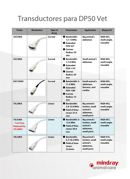 Sistema de Ultrasonido Portátil DP50 VET - Marca Mindray Animal Care (DP50VM)