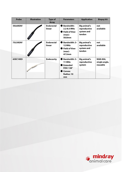 Sistema de Ultrasonido Portátil DP50 VET - Marca Mindray Animal Care (DP50VM)