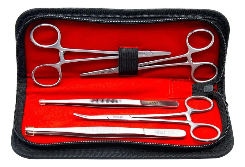 Estuche de Sutura con 5 piezas Hergom Medical | Acero inoxidable