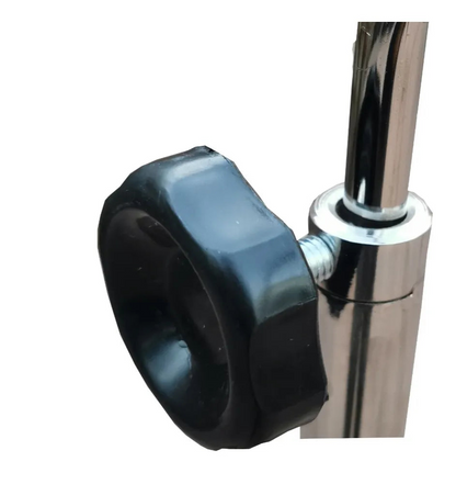 Tripie Porta Sueros de Acero Inoxidable con Base de Plástico