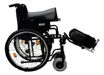 Silla de Ruedas 19” Acero Reforzado Plegable con Elevapiernas Desmontables | Marca Eko-Mobility
