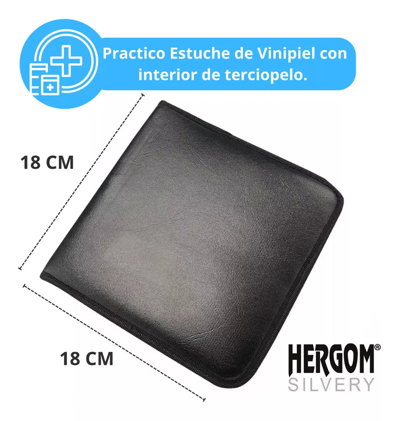 Estuche de Disección 20PZ Acero Silver Marca HERGOM 13-13