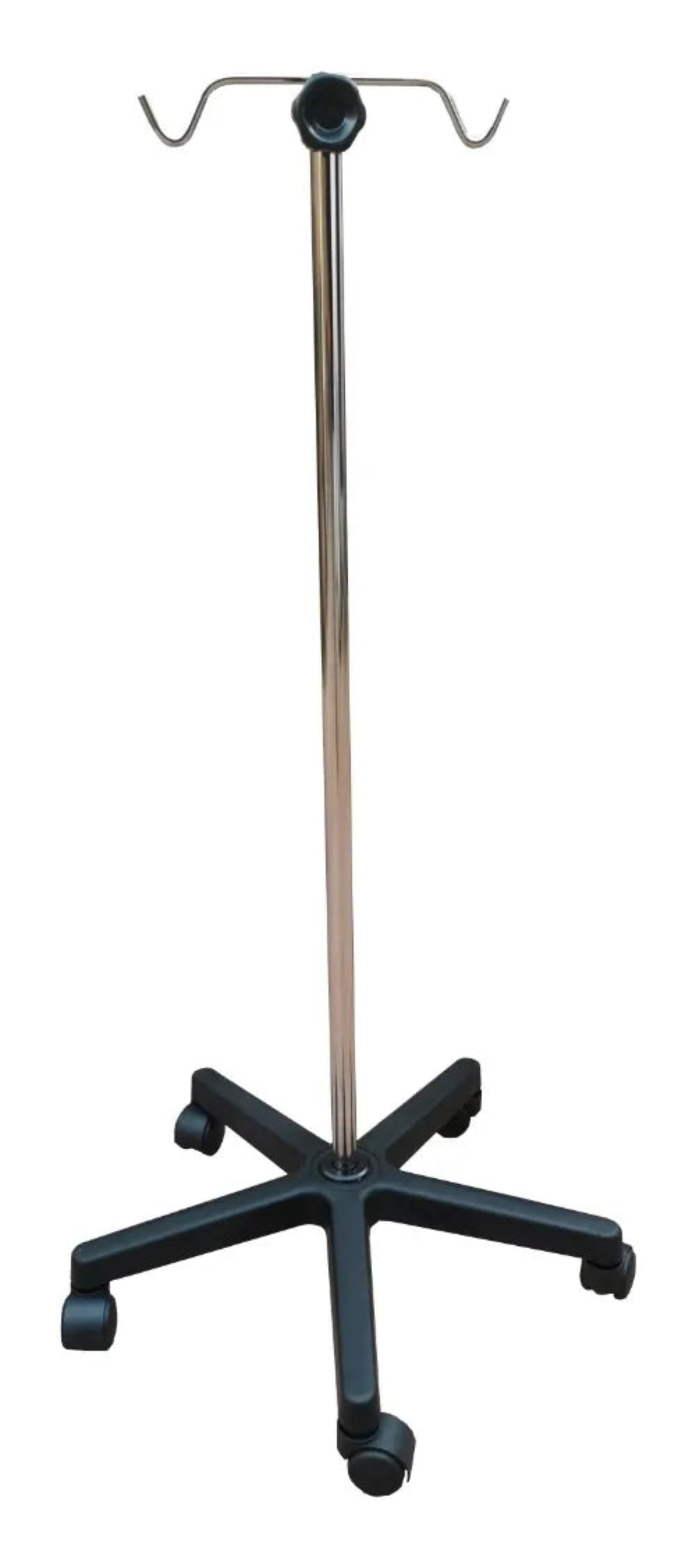 Tripie Porta Sueros de Acero Inoxidable con Base de Plástico