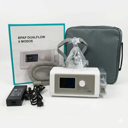 BPAP CPAP Automático 6 Modos con Mascarilla | Equipo para Terapia Respiratoria