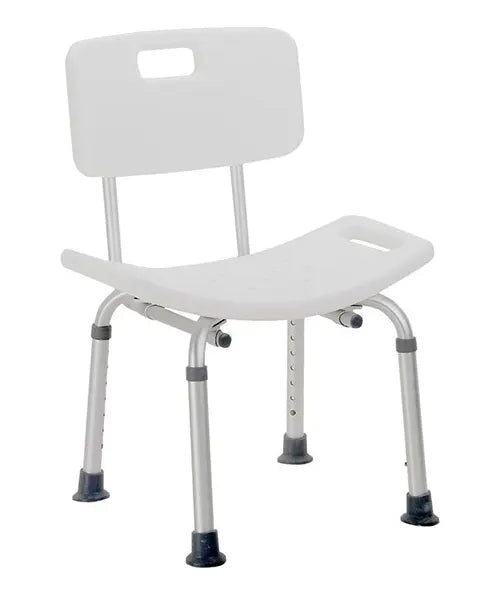 Banco de Ducha con Respaldo Aluminio Ajustable Antiderrapante, Seguro para Adulto Mayor y Rehabilitación | Marca Eko-Mobility