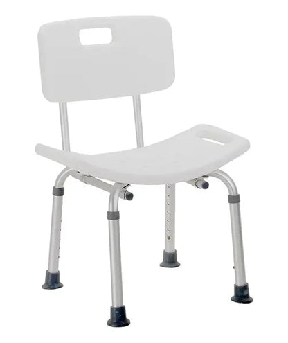 Banco de Ducha con Respaldo Aluminio Ajustable Antiderrapante, Seguro para Adulto Mayor y Rehabilitación | Marca Eko-Mobility