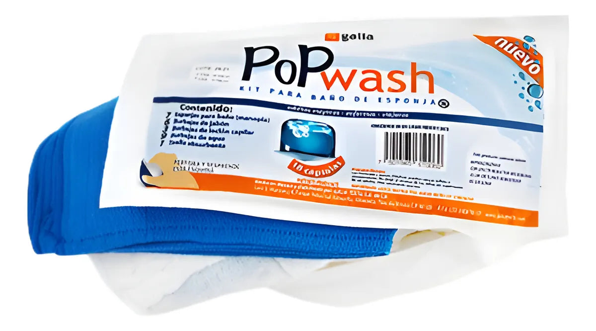 Pop Wash Kit de Baño de Esponja | Ideal para Uso Diario o Hospitalario