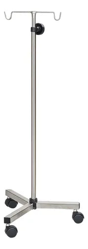 Tripié Porta Suero Médico De Acero Cromado