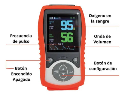 Oxímetro de pulso Palm Xignal de uso Humano 3 parámetros.