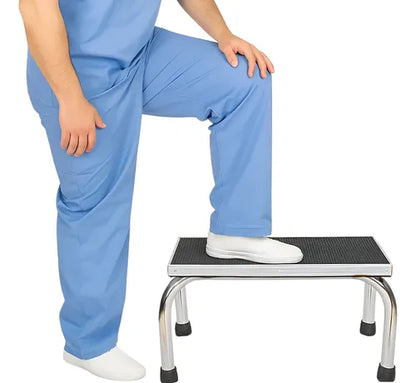 Banco De Un Peldaño Médico Antiderrapante Acero Inoxidable