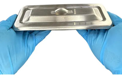 Charola Quirúrgica Chica Con Tapa Budinera Acero Inoxidable