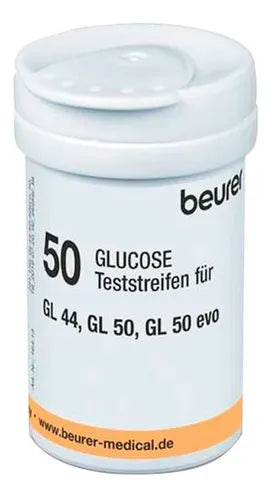 50 TIRAS REACTIVAS PARA GLUCÓMETRO GL44