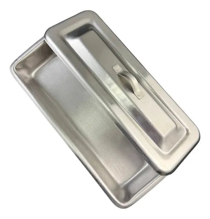 Charola Quirúrgica Chica Con Tapa Budinera Acero Inoxidable
