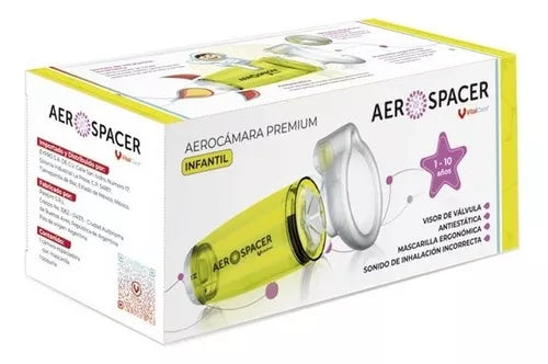Aerocámara Premium Aerospacer con Mascarilla y Boquilla – Infantil