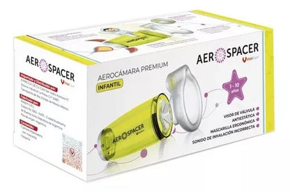 Aerocámara Premium Aerospacer con Mascarilla y Boquilla – Infantil