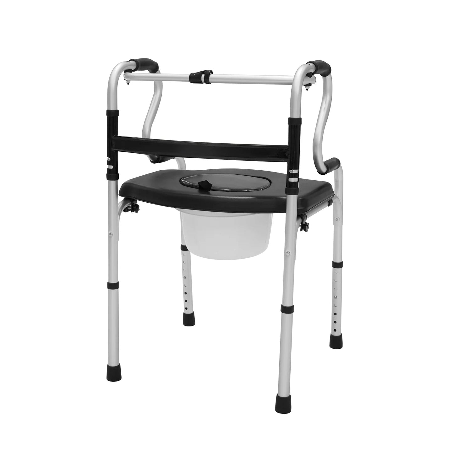 Andadera plegable AN15GDP con asiento elevado, cómodo extraíble de 5 L y y funciones para baño | Marca Handy