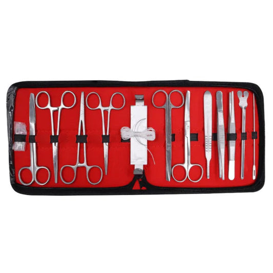 Estuche de disección de 16 piezas Hergom Silvery | Acero inoxidable