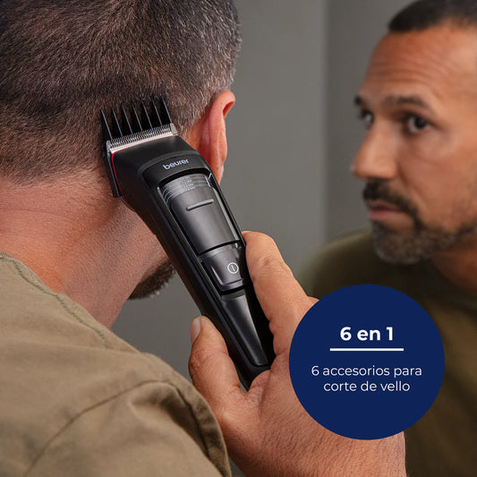 Rasuradora para Cabello, Corte de Cabello Profesional en casa con 7 Accesorios MN5X