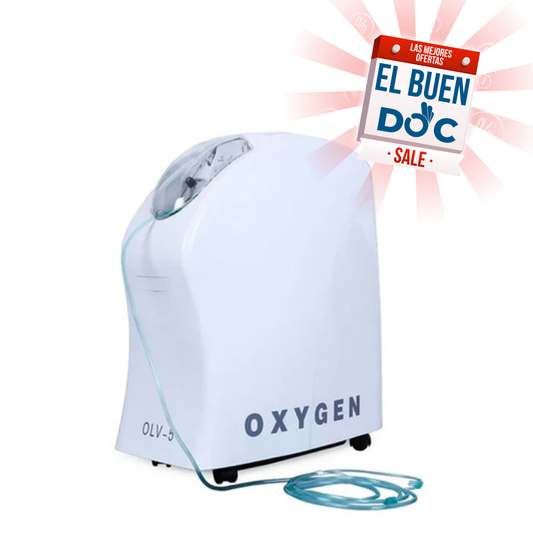 Concentrador de Oxígeno de 5 Lts, con Ruedas y Accesorios Incluidos - Marca Handy