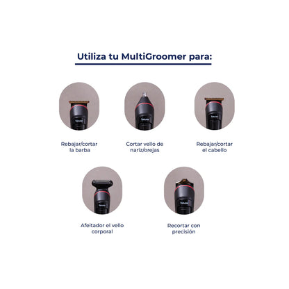 Rasuradora Multifuncional, Resistente al Agua para Eliminar todo el Vello Corporal MN9X