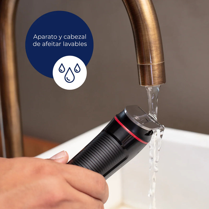 Rasuradora para Barba, Lavable con Cuchilla de Acero Inoxidable y Revestimiento de Titanio MN4X