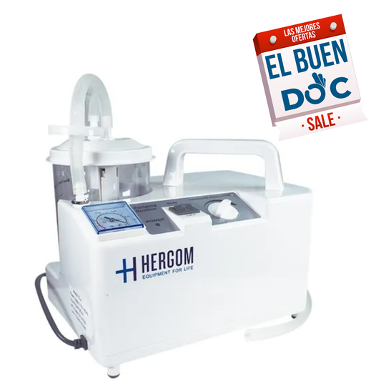 Aspirador de Flemas y Secreciones portátil de 18 L x minuto, Modelo 7E-A | Marca Hergom Aspiradores