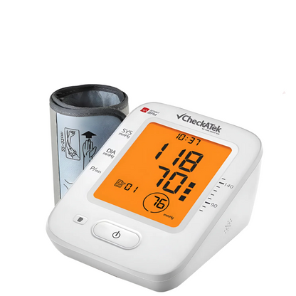 Baumanómetro digital para medir presión arterial con pantalla LCD y función de voz BD-1 | Marca Checkatek