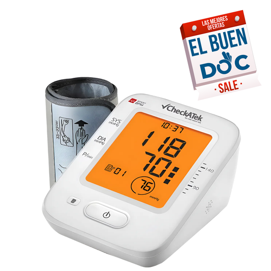 Baumanómetro digital para medir presión arterial con pantalla LCD y función de voz BD-1 | Marca Checkatek
